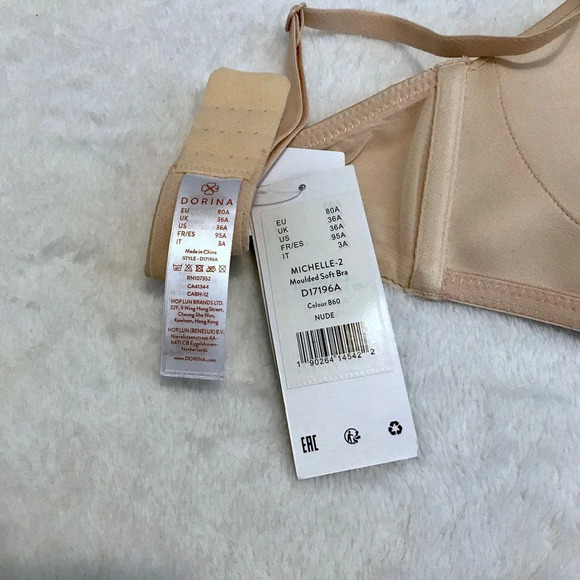 Dorina NWT Wirefree Moulded Soft Bra Women 36A - Picture 8 of 9